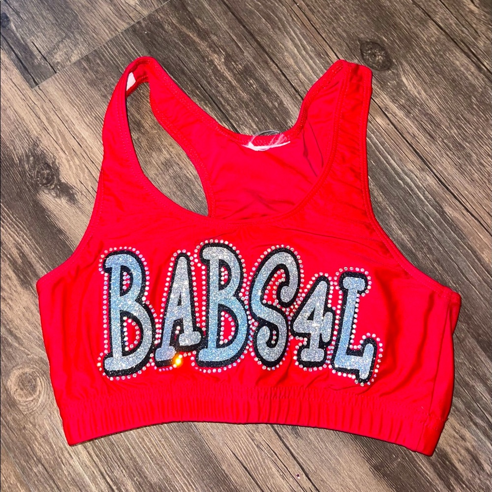 Cheer athletics panthers sports bra